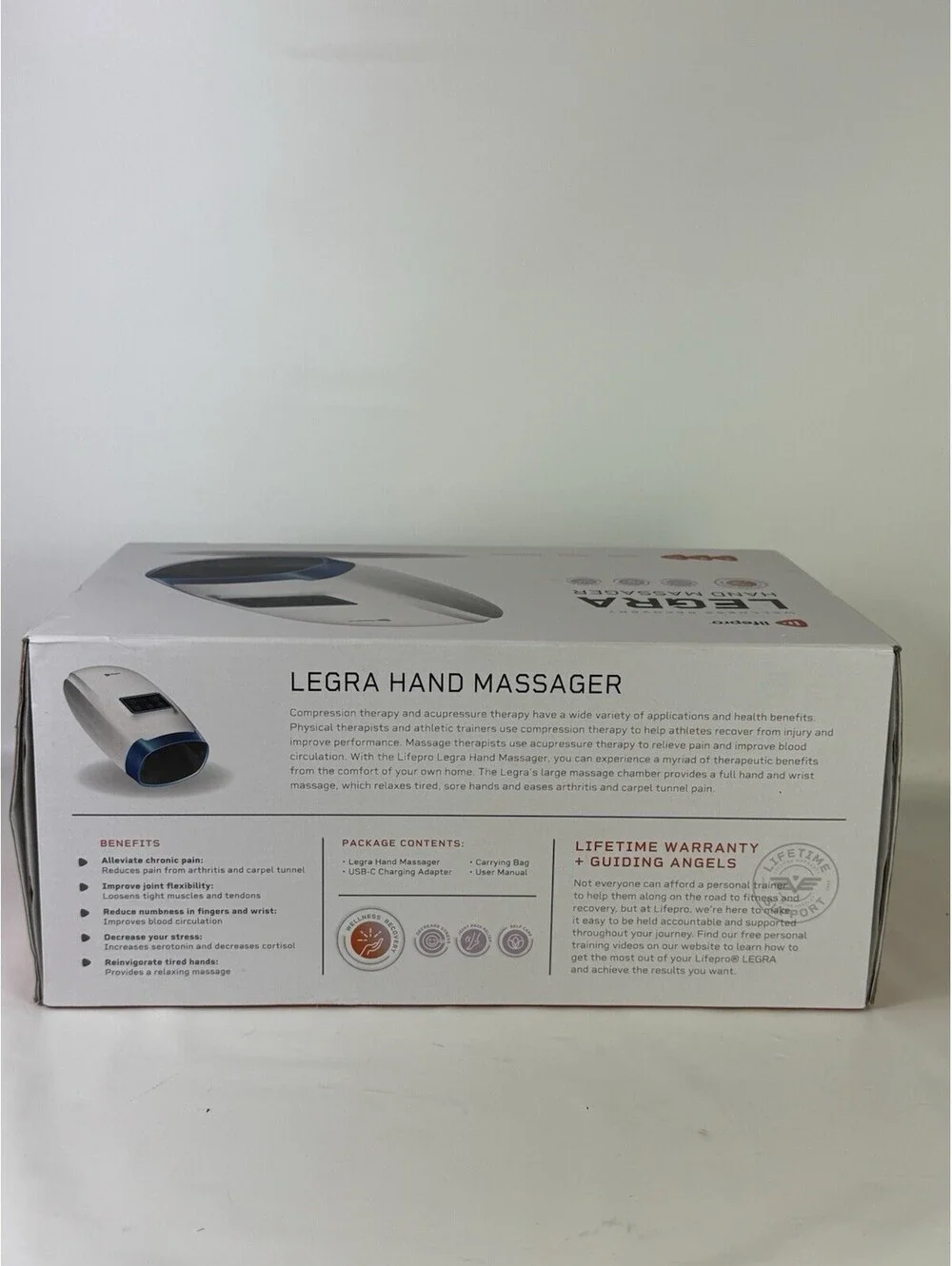 LIFEPRO LEGRA HAND MASSAGER FOR ARTHRITIS LP-LGR - WHITE